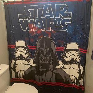 Star Wars Shower Curtain and Hooks